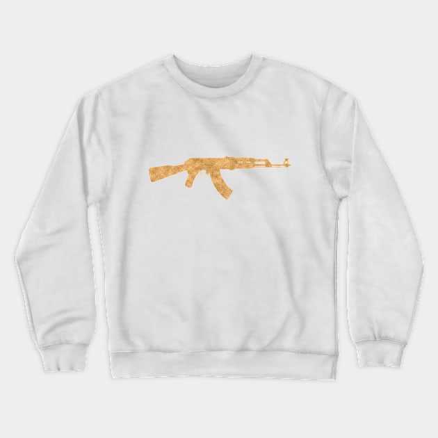 Gold AK47 Rifle Crewneck Sweatshirt by nolabel